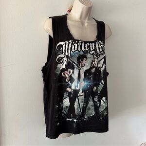 Motley Crue Tour 2012 Unisex distressed thrashed muscle tee (WW)